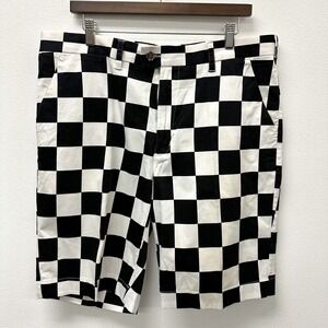 LoudMouth Golf Checkered Black White Golf Shorts 38